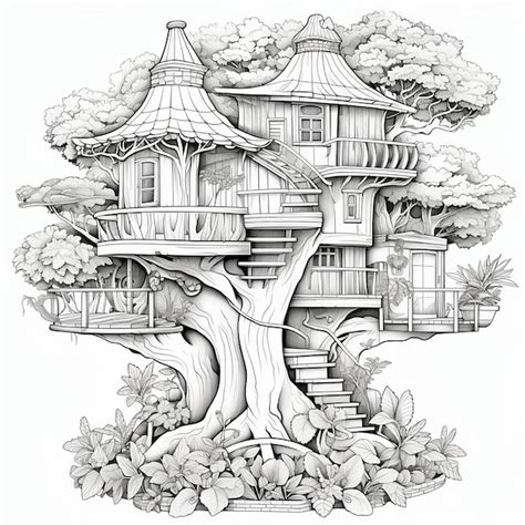 Premium AI Image | A jungle tree house