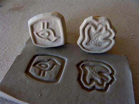 Two (2) Handmade Texture Stamps for Ceramic Clay Pottery and Polymer ...
