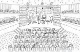 Theatre Stage Coloring Pages Sketch Page – Kleurplaten sketch template