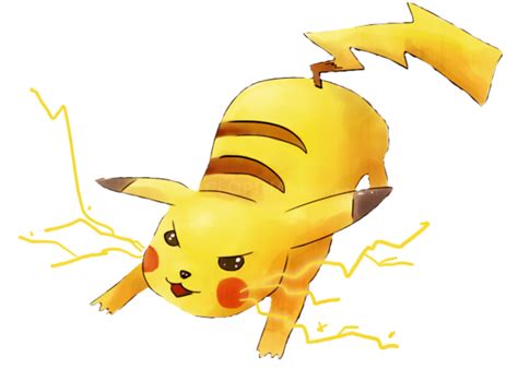 Thunderbolt Drawing Pikachu - Pikachu Thunderbolt Png (600x429), Png Download