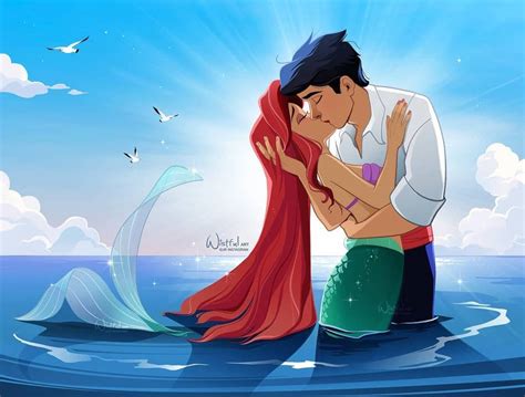 Ariel and Prince Eric kiss (Widescreen) by TGDC20610 on DeviantArt