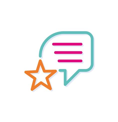 Premium Vector | Abstract starry speech bubble logo icon. speech star button. modern lines with ...