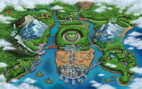 Both Unova maps photoshopped together. : pokemon