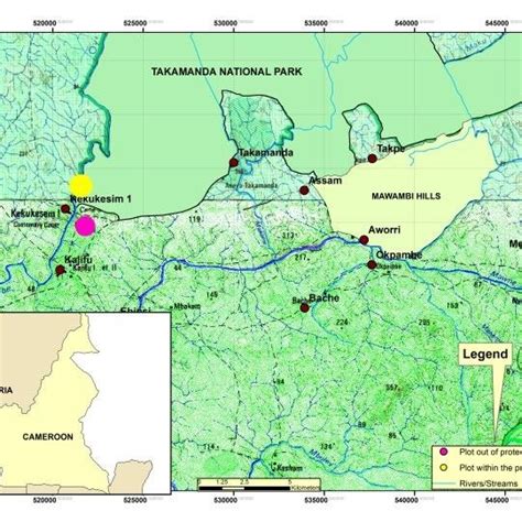 Map of the mount Cameroon region showing the study villages | Download ...