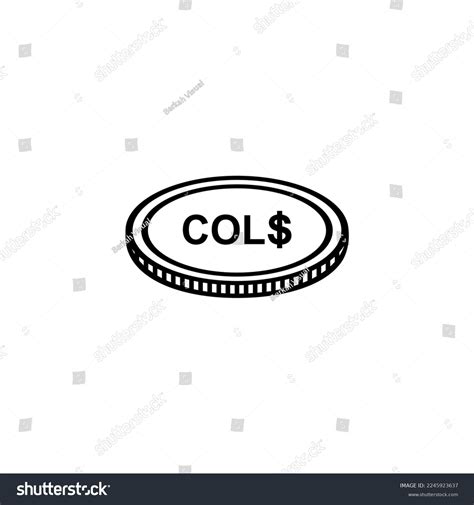 Colombia Currency Symbol Colombian Peso Icon Stock Vector (Royalty Free ...