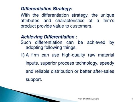 Differentiation strategy