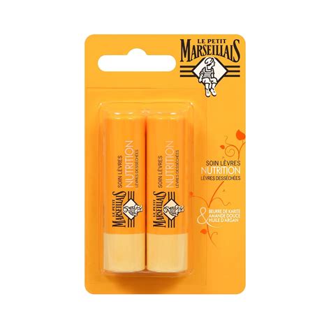 Le Petit Marseillais Lip Balm with Shea Butter, Almond and Argan Oil 2 ...