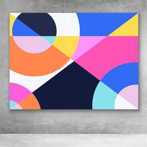 Kaleidoscope Modern Geometric Abstract Pop Art Wall Art | Geometric art ...