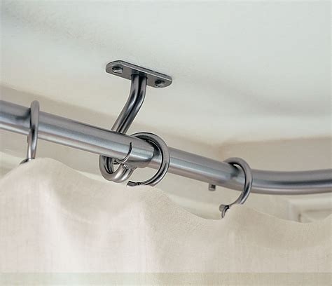 Bay Window Curtain Rod With Ceiling Brackets - windowcurtain