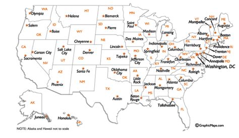 United States State Abbreviations Map