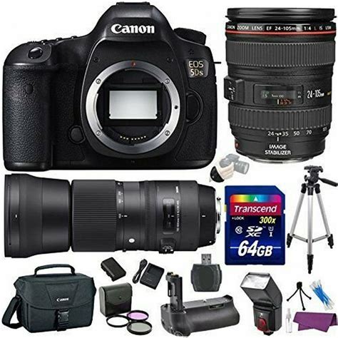 Canon EOS 5DS 50.6 MP Digital SLR Camera w/ EF 24-105mm f/4L IS USM Lens + More - Walmart.com ...