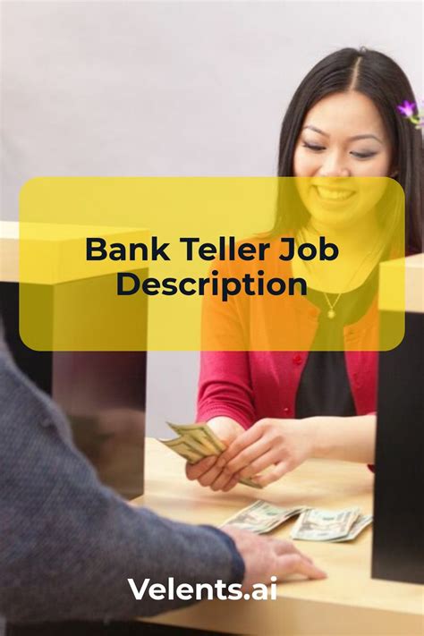 Bank Teller Job Description in 2022 | Job description, Bank teller, Job