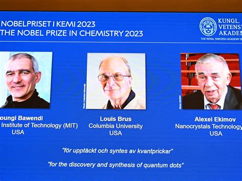 Moungi Bawendi, Louis Brus and Alexei Ekimov win Nobel Prize in ...