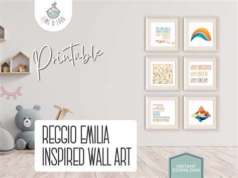 Reggio Emilia Wall Art Set of 6 Quotes & Images Inspired by Loris ...