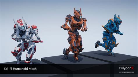 Sci Fi Humanoid Mech in Characters - UE Marketplace