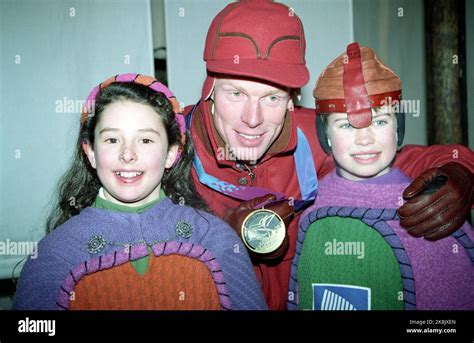 Lillehammer 19940217 Winter Olympics at Lillehammer. Prize giving for cross -country skiing. 10 ...