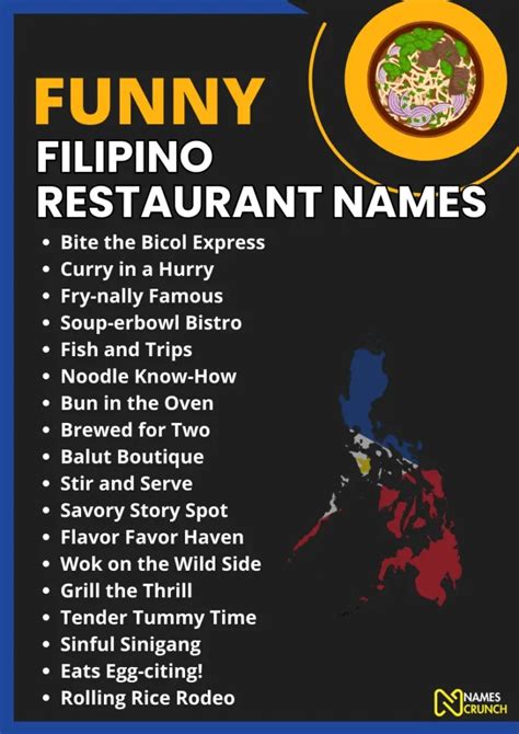 Funny Filipino Restaurant Names (Belly Laughs) - Names Crunch