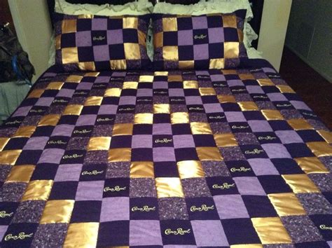 Crown Royal Quilt with Satin Diamond Pattern with matching Pillow Shams ...