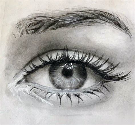 Black and white eye drawing by @miradrawss on instagram | Realistic eye ...