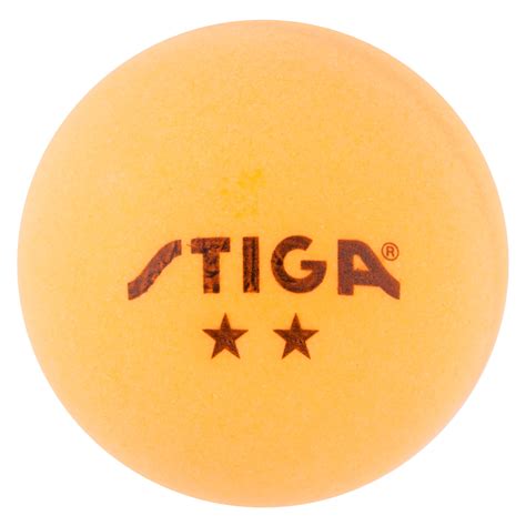 Stiga T1421 2-Star Orange Ping Pong Balls - 6/Pack