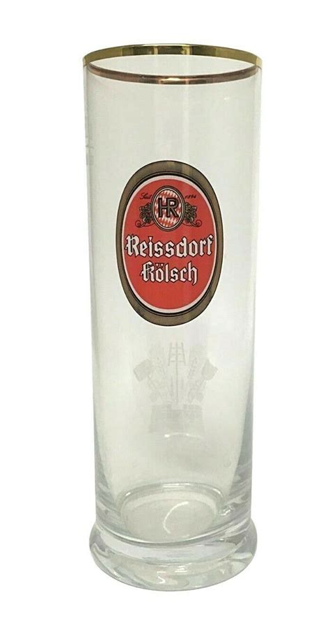 12 Reissdorf Kolsch Cologne German Beer Glasses & Kranz Serving Tray NEW - Germany