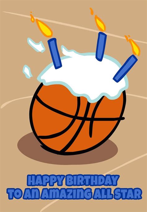 #Birthday #Card Free Printable Basketball Greeting Card Birthday | Birthday card printable ...