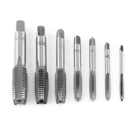 LYUMO Tapping Tool,7pcs Metric Thread Steel Tap Tapping Tool M3, M4, M5 ...