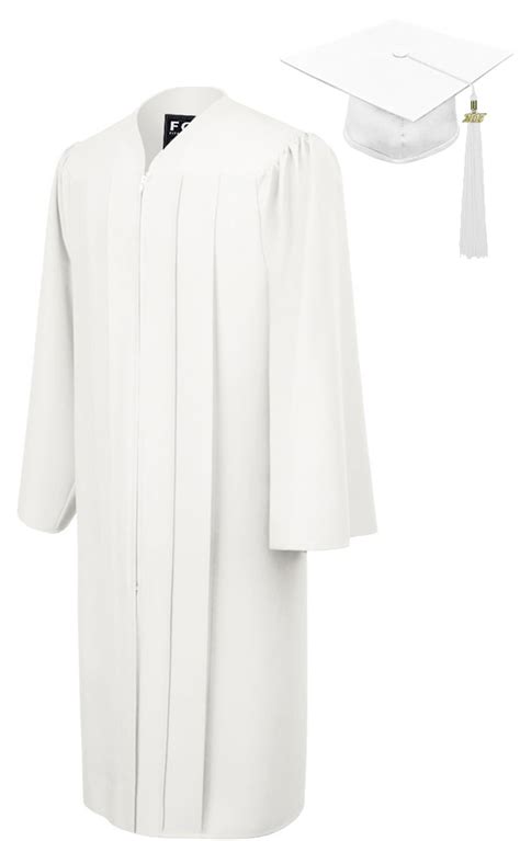 GO GREEN WHITE BACHELOR GRADUATION CAP & GOWN SET-rs4251465601233