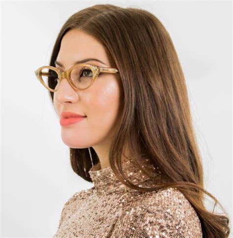 Rust Rhinestone Cat Eye Glasses Rhinestone Cateye Frames - Etsy