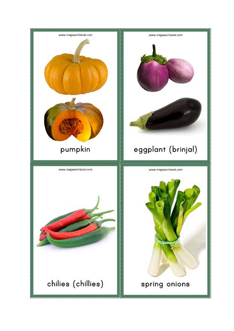 Vegetables Flashcards - Vegetables Name - Names of Vegetables ...