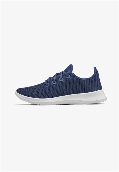 Allbirds TREE RUNNERS - Trainers - marine blue /white sole/blue-grey - Zalando