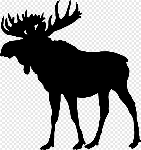 Moose Silhouette Deer, dierlijke silhouetten, dier, dierlijke ...