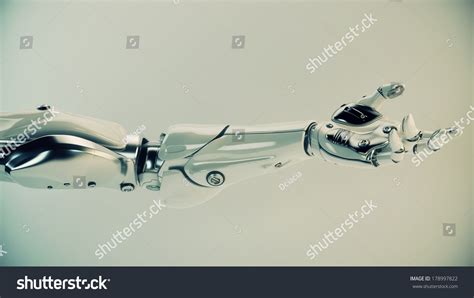 Futuristic Innovation - Artificial Arm / Future Technology In Black Prosthetic Hand On White ...