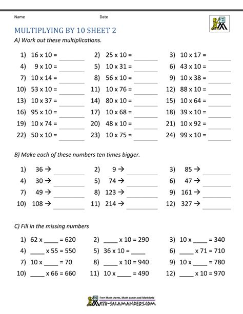 Multiplying By 5 Worksheets Multiplication 5s Multiply Free4