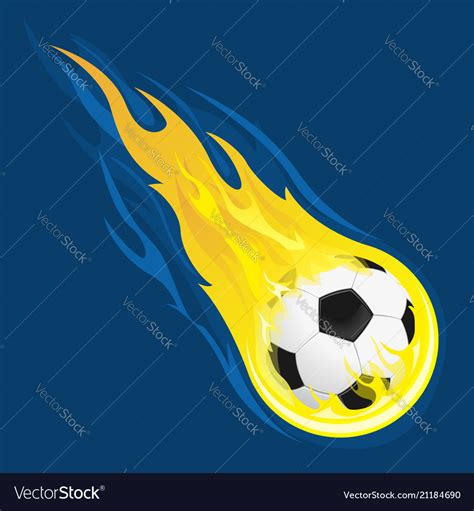 Burning soccer ball Royalty Free Vector Image - VectorStock