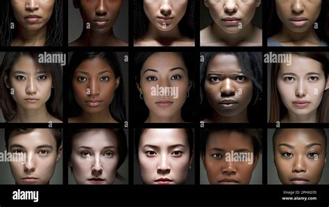 human faces of different races Stock Photo - Alamy