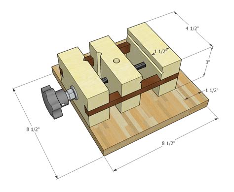 Drill Press Wood Vise DIY Plans » Famous Artisan