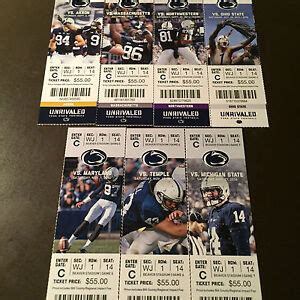 Penn State Nittany Lions 2014 NCAA football ticket stubs - One ticket ...