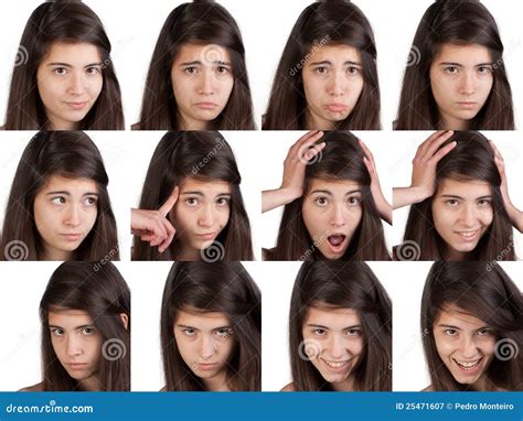 Young Girl Face Expressions Stock Image - Image of bizarre, expression ...