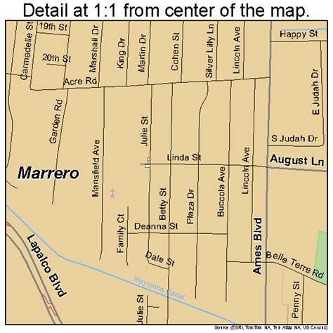 Marrero Louisiana Street Map 2248785