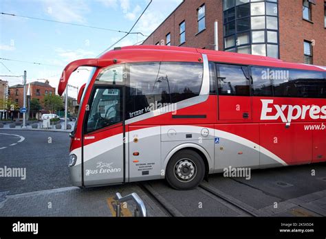 bus eireann expressway intercity coach pulling out of store street irizar i6 bus dublin republic ...