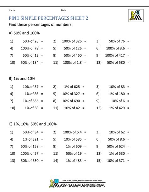 Maths Percentages Worksheets 3864 | The Best Porn Website