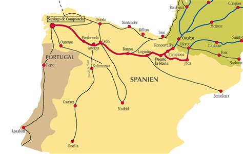 Camino de Santiago Routes in Spain