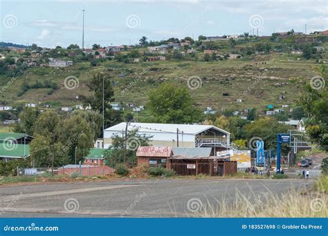 Ficksburg Bridge Border Control and Meqheleng Township Editorial Stock ...