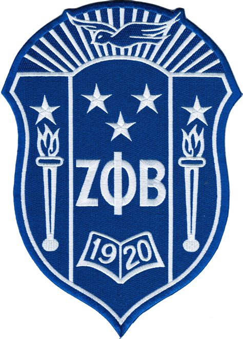 Zeta Phi Beta Crest Emblem Iron-On Patch [Royal Blue - 10.5"] > Product Details | Zeta phi beta ...