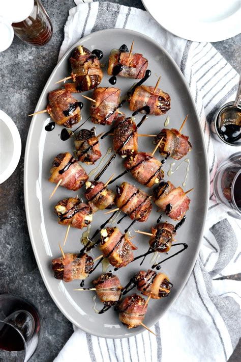 Bacon Wrapped Stuffed Dates with Goat Cheese - Simply Scratch