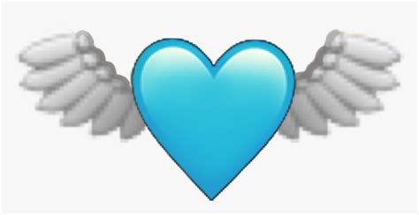 #heart #emoji #wings #blue #freetoedit - Baby Angel Emoji Png, Transparent Png , Transparent Png ...