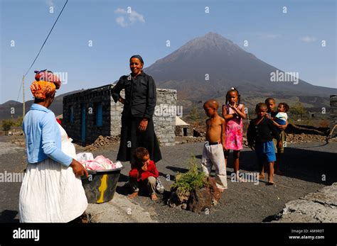 Cape Verde, Fogo Island, Cha das Caldeiras inhabitants, Pico Volcano (9 ...