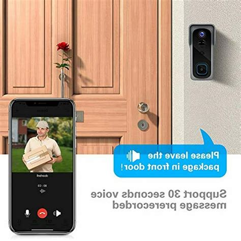 WiFi Video Doorbell Camera with Chime, Two-Way Audio,