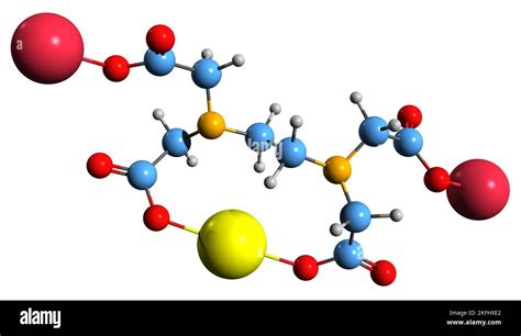 3D image of Sodium calcium edetate skeletal formula - molecular chemical structure of sodium ...